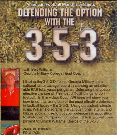 (Rental)-Defending The Option With The 3-5-3 Bert Williams